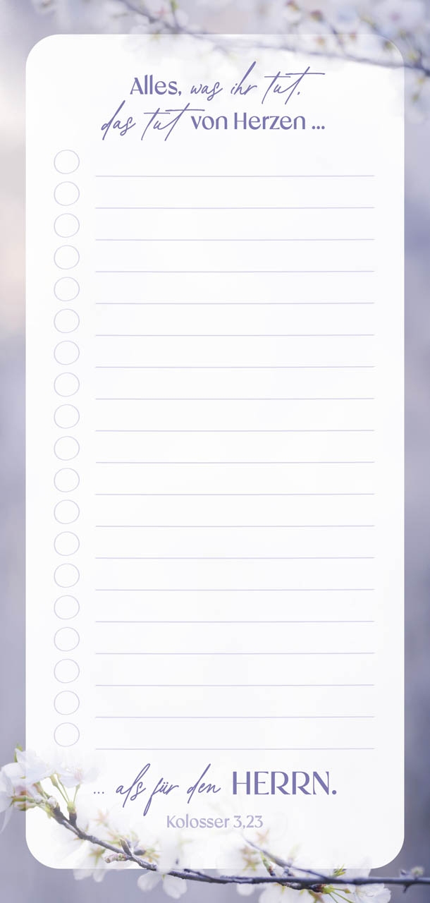 Notizblock To-Do "Kirschblüte"