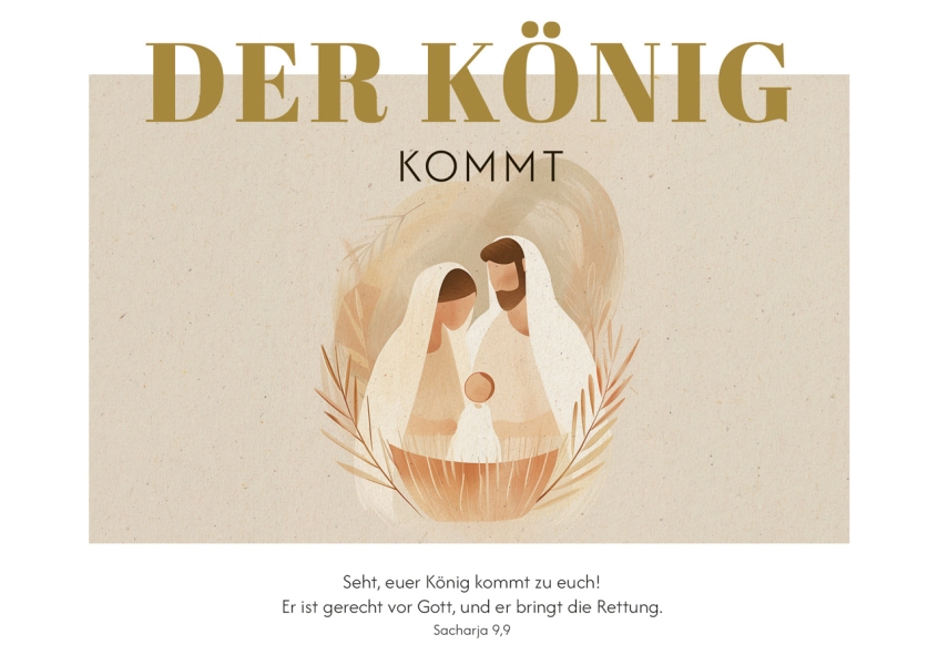 Postkarten "Der König kommt" 12 Stück