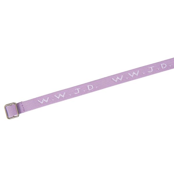 Armband "WWJD" gewebt - violett